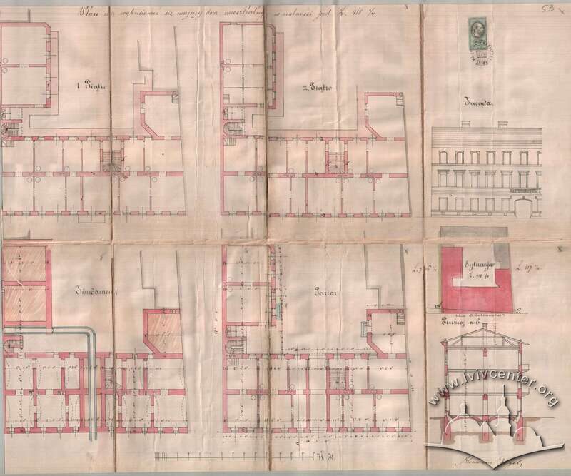 Проєкт будинку 1875 року (без підпису автора)