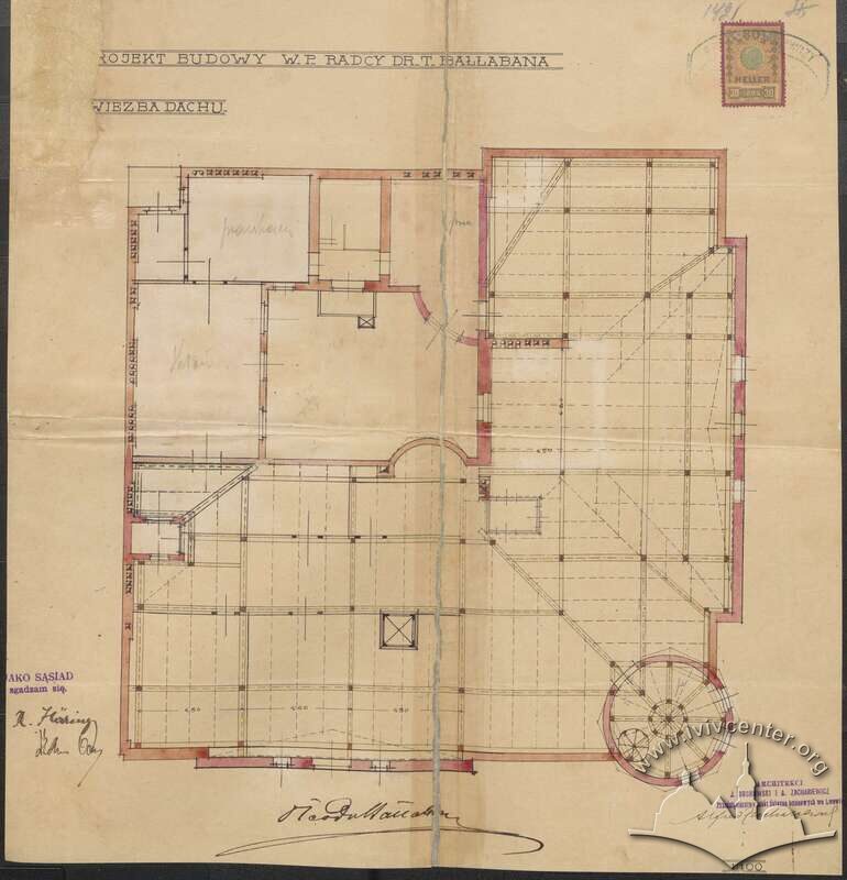 Планування даху. 1908р.