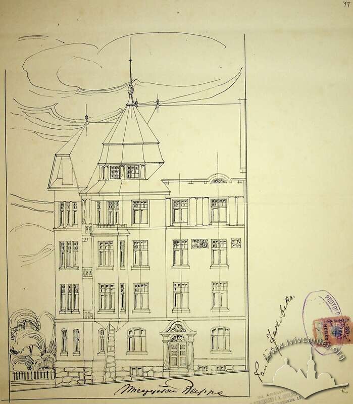 Фасад з боку вулиці Котляревського (1912)