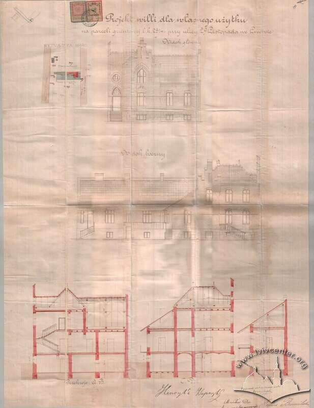 Первинний проєкт вілли Станіслава Маєрського (1898)