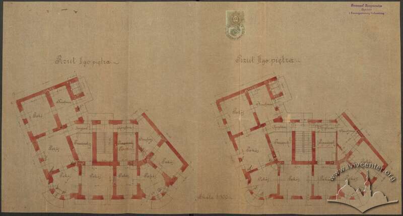 Плани будинку з проєкту Емануеля Яримовича 1895 року