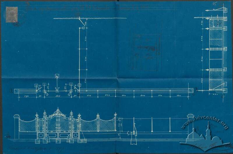 Проєкт огорожі від фірми Hutter & Schrantz (1898)