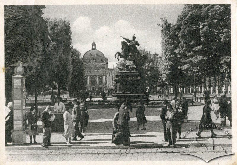 Зупинка з рекламною конструкцією, 1930-і рр.