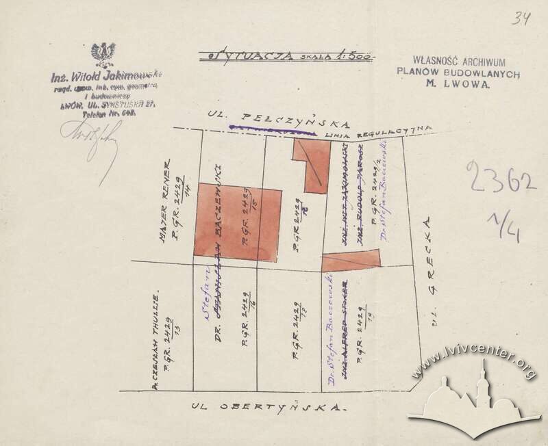 Ситуаційна схема вілли, 1926