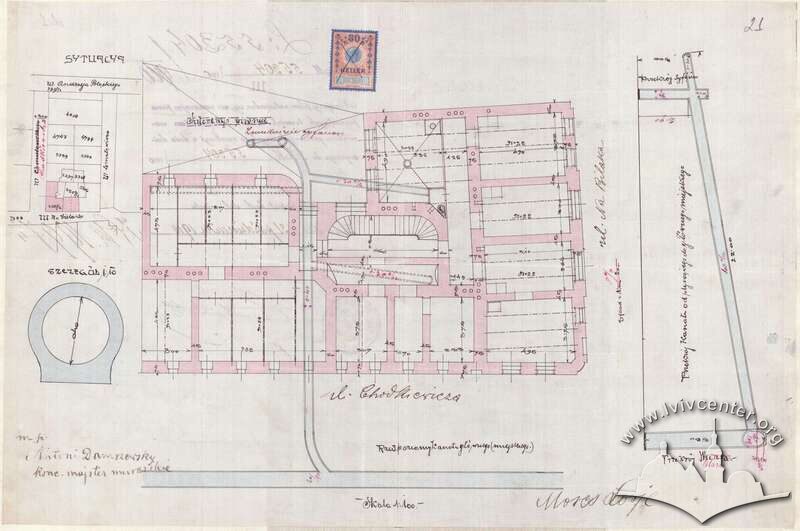 План підключення будинку до каналізації (1910)