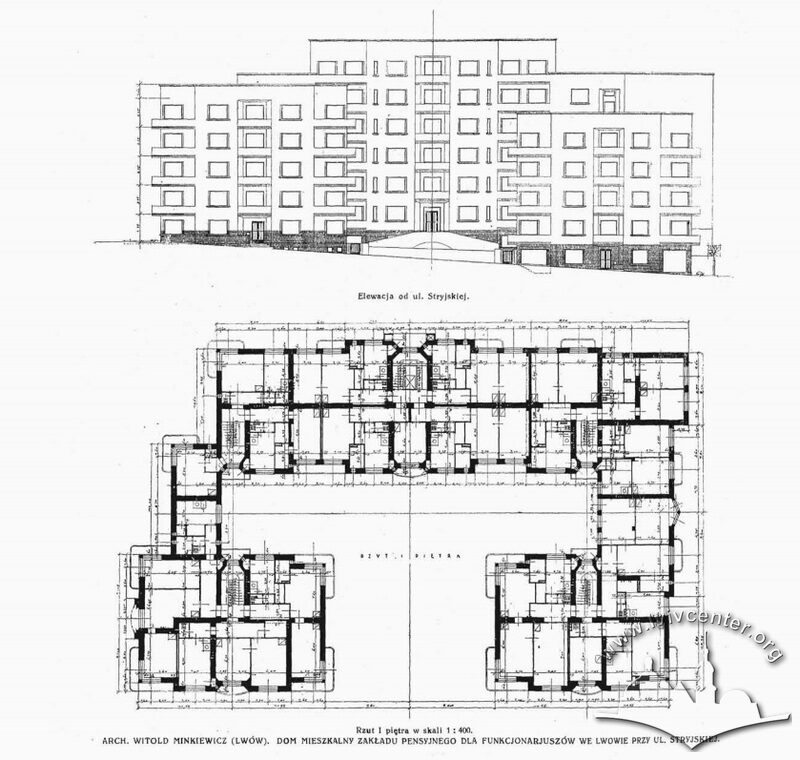 Креслення будинків опубліковані у часописі "Architektura i Budownictwo", №11, 1927 (з Цифрової бібліотеки Варшавської політехніки)