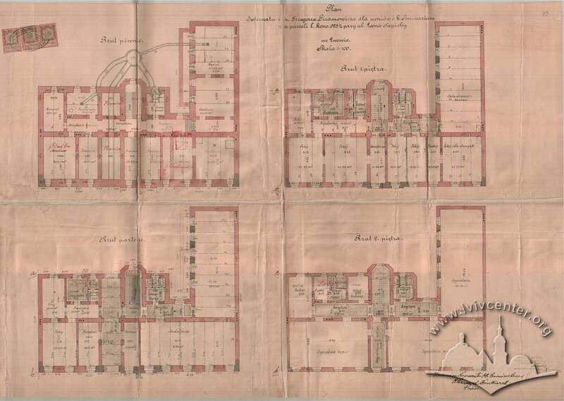 Плани будинку з проєкту Антонія Фляйшля 1903 року