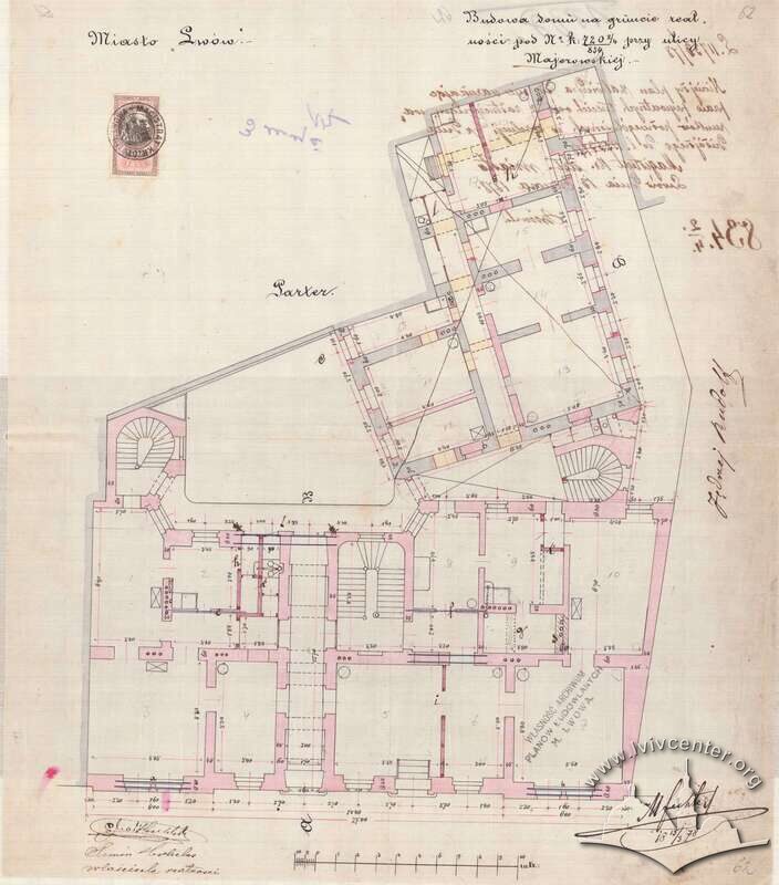 План першого поверху, 1878