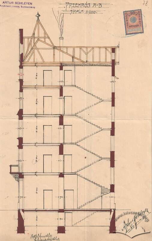 Поперечний розріз. 1910 р.