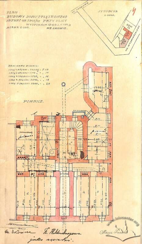 План цокольного поверху. Проєкт 1911 року