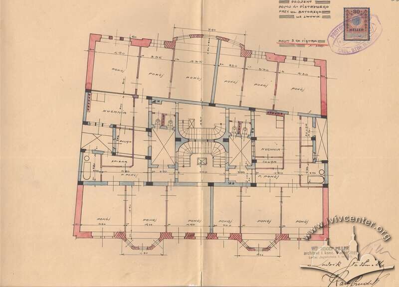 Планування 4 поверху. 1912р.