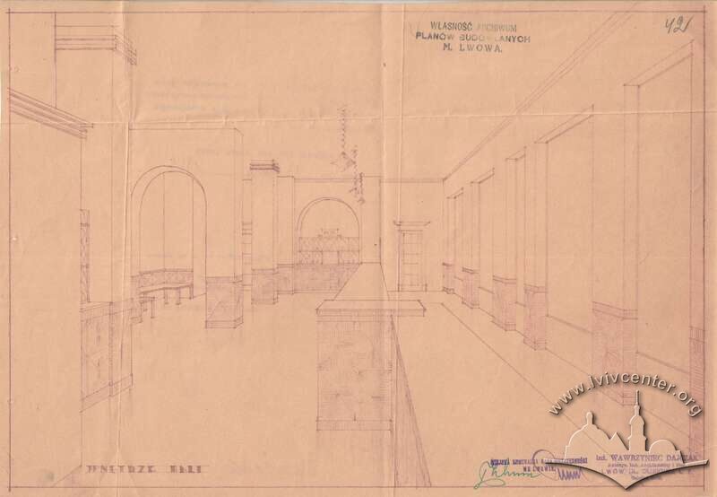 Проект дизайну інтер'єру. 1931 р.