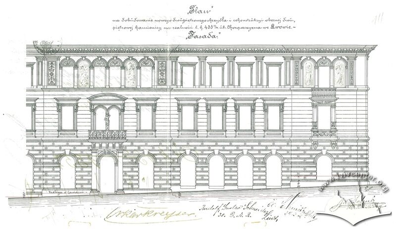 Проект реконструкцій будинку, 1896