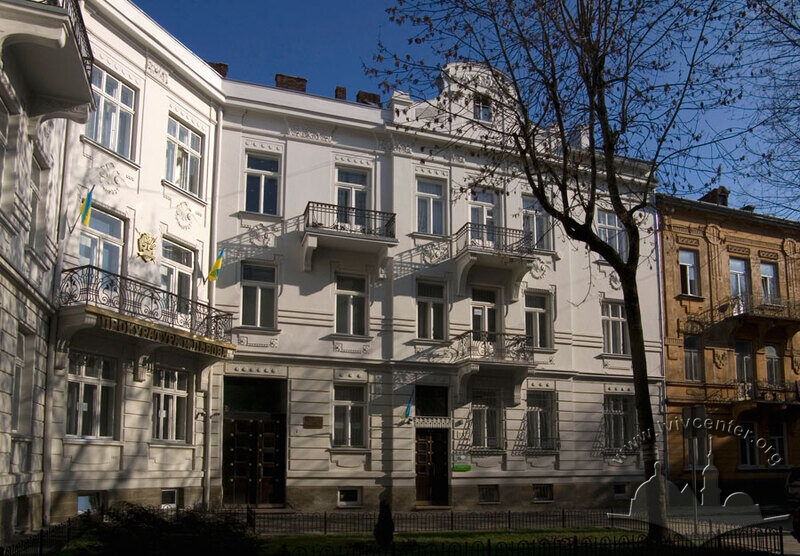 Вул. Академіка Богомольця, 11. Вигляд з заходу