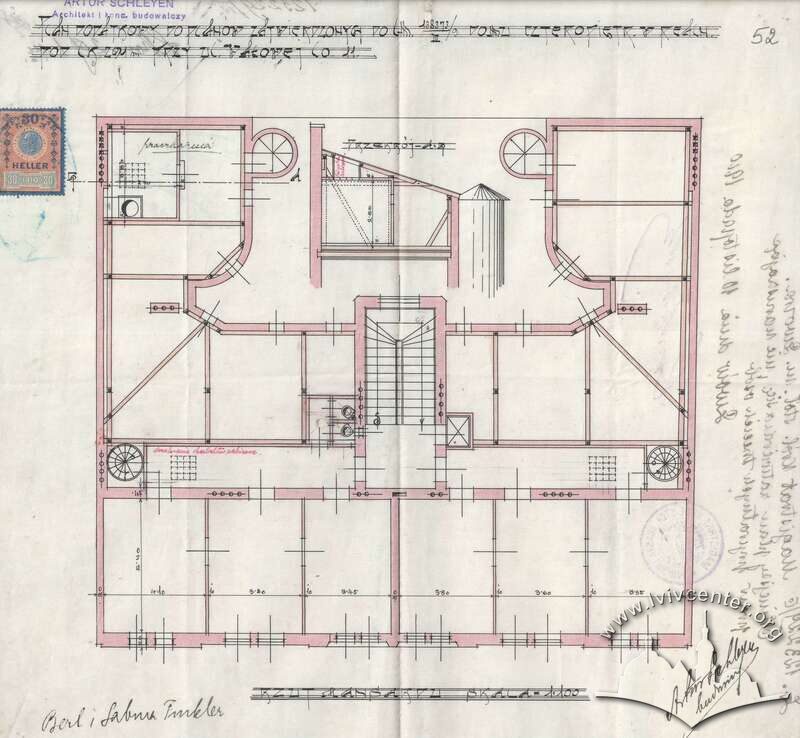 Планування мансарди. 1910 р.