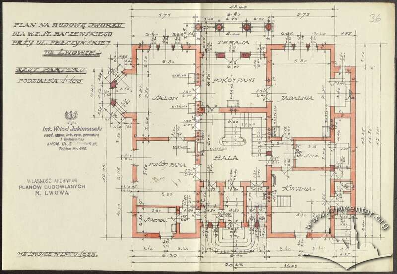 Проєкт першого поверху вілли, 1926