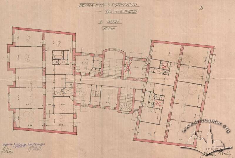Планування 4 поверху. 1924р.