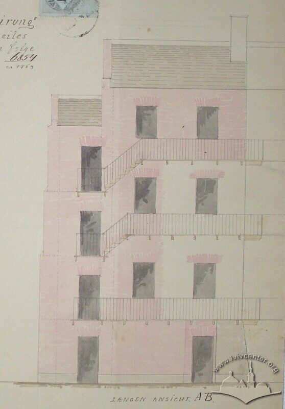 Проект на реконструкцію офіцини, 1863 р.