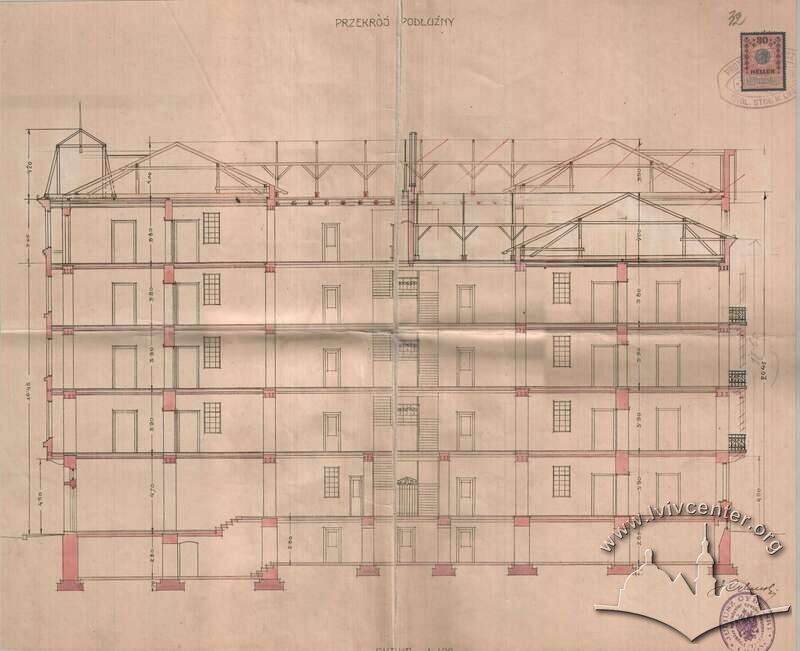 Повздовжній розріз. 1914 р.
