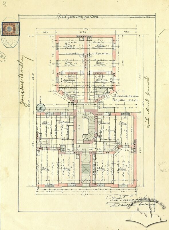 План першого поверху, креслення затверджене 1911 року