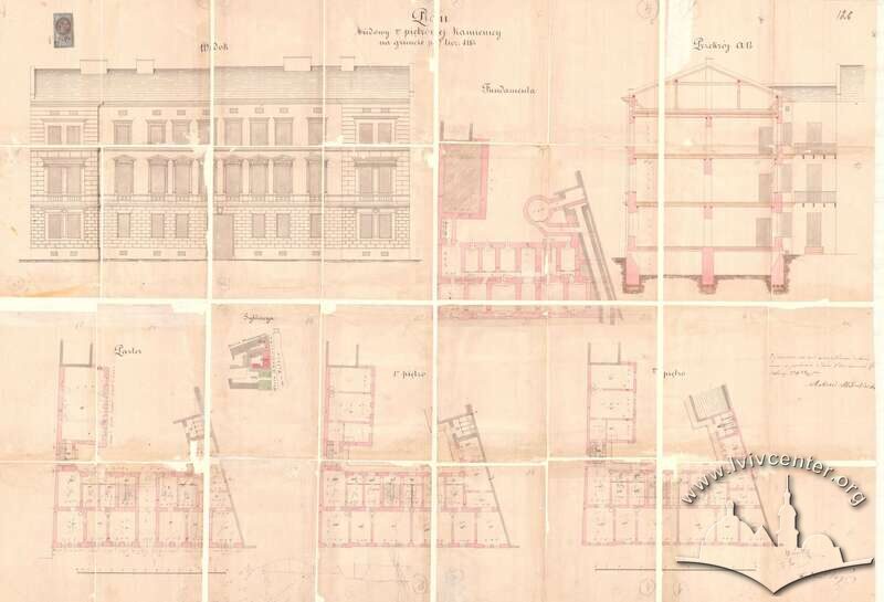 Проєкт будинку 1875 року, який виконав архітектор Міхал Фехтер
