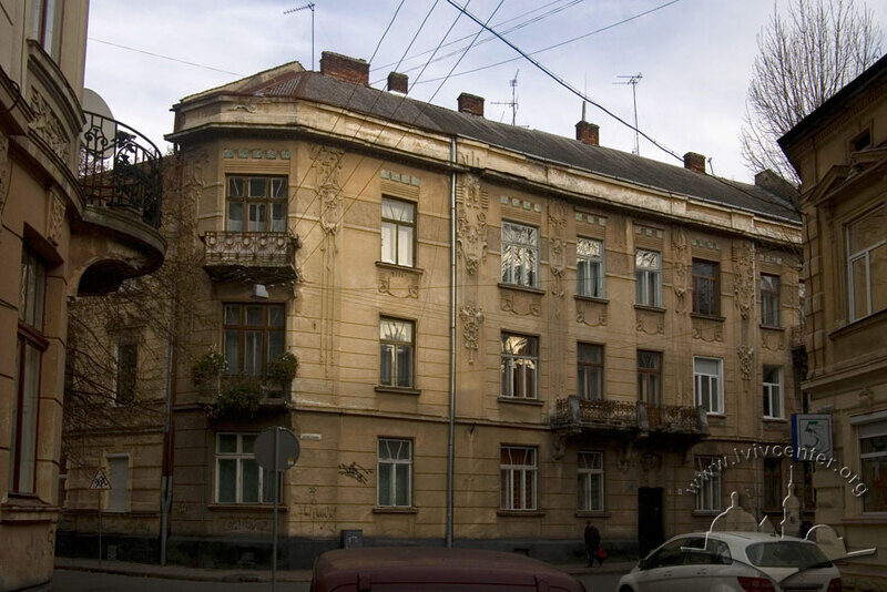 Вул. Акад. Павлова, 1. Вигляд будинку з вул. Кониського